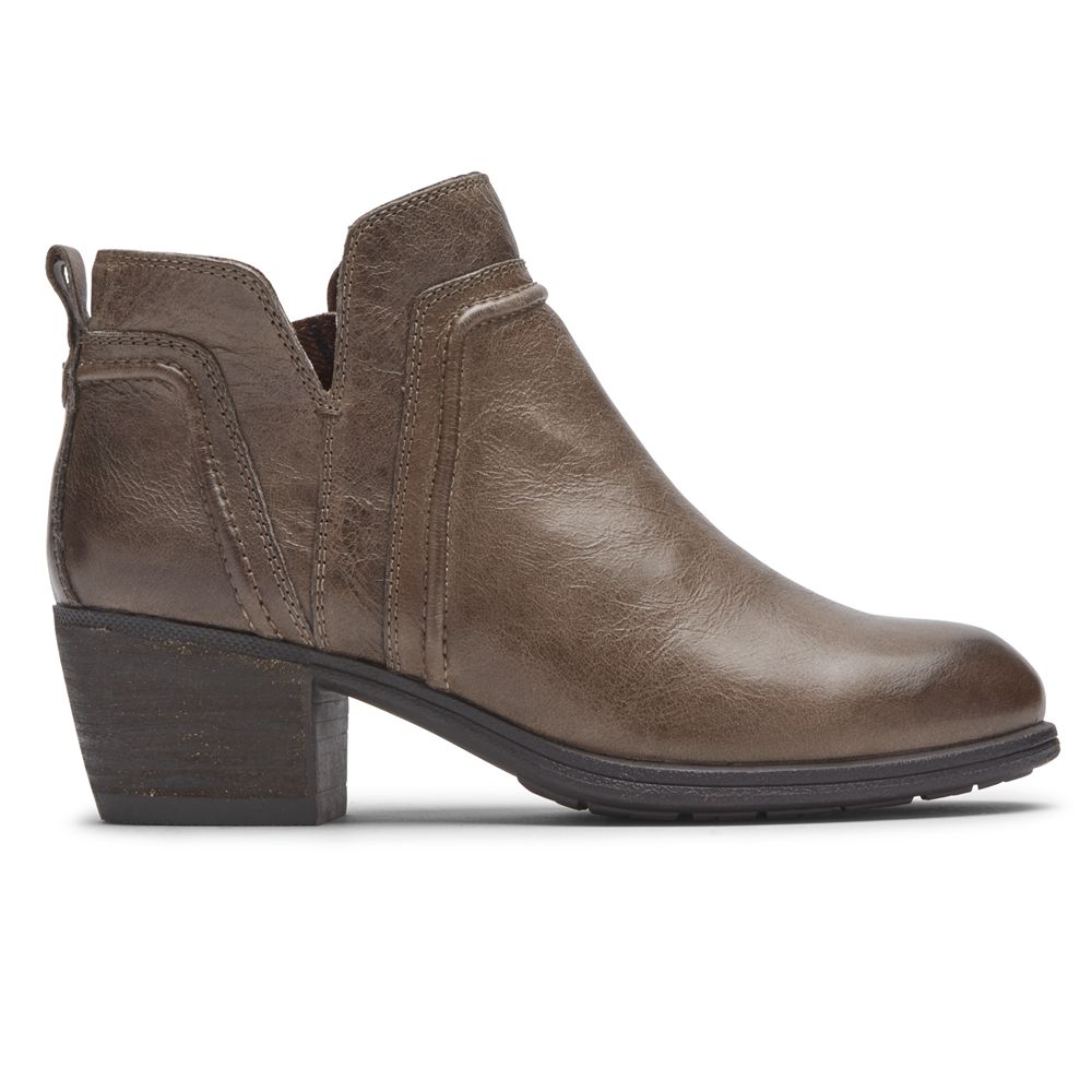 Booties Mulher Rockport Cobb Hill Anisa V-Cut Chocolate,Portugal JIZWO-5092